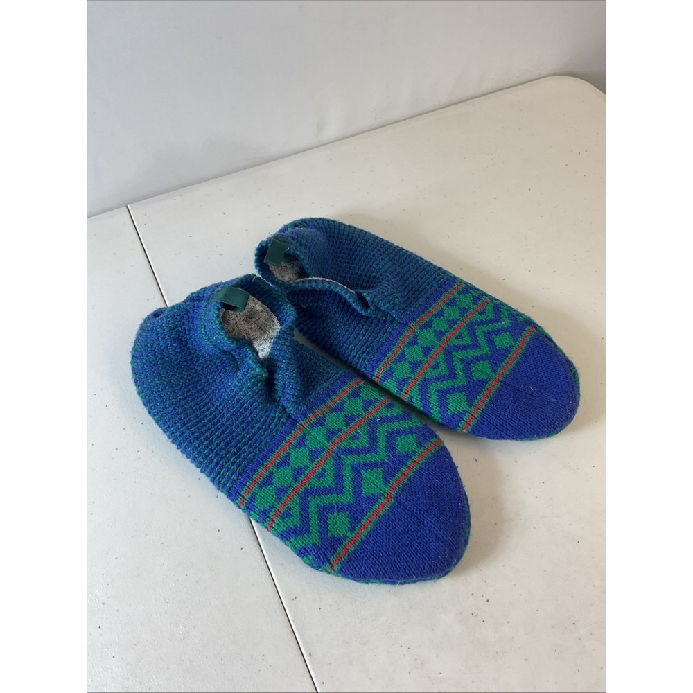 Bombas Fair Isle Stripe Gripper Slippers Adult SZ‎ XL Soft Wool Blend Classic